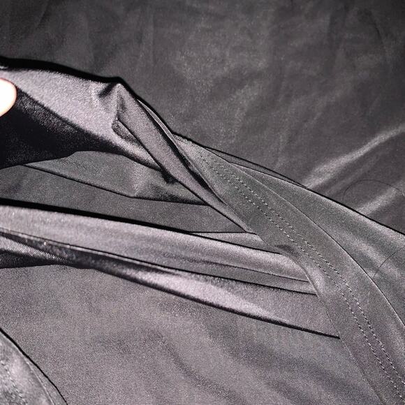 Uptown USA Black Bodycon Zipper Racerback Dress Size Small and Large - Picture 9 of 11